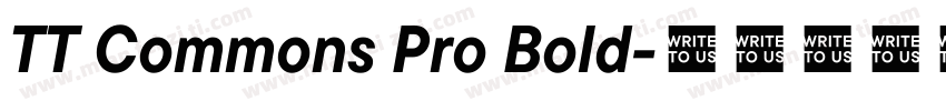 TT Commons Pro Bold字体转换